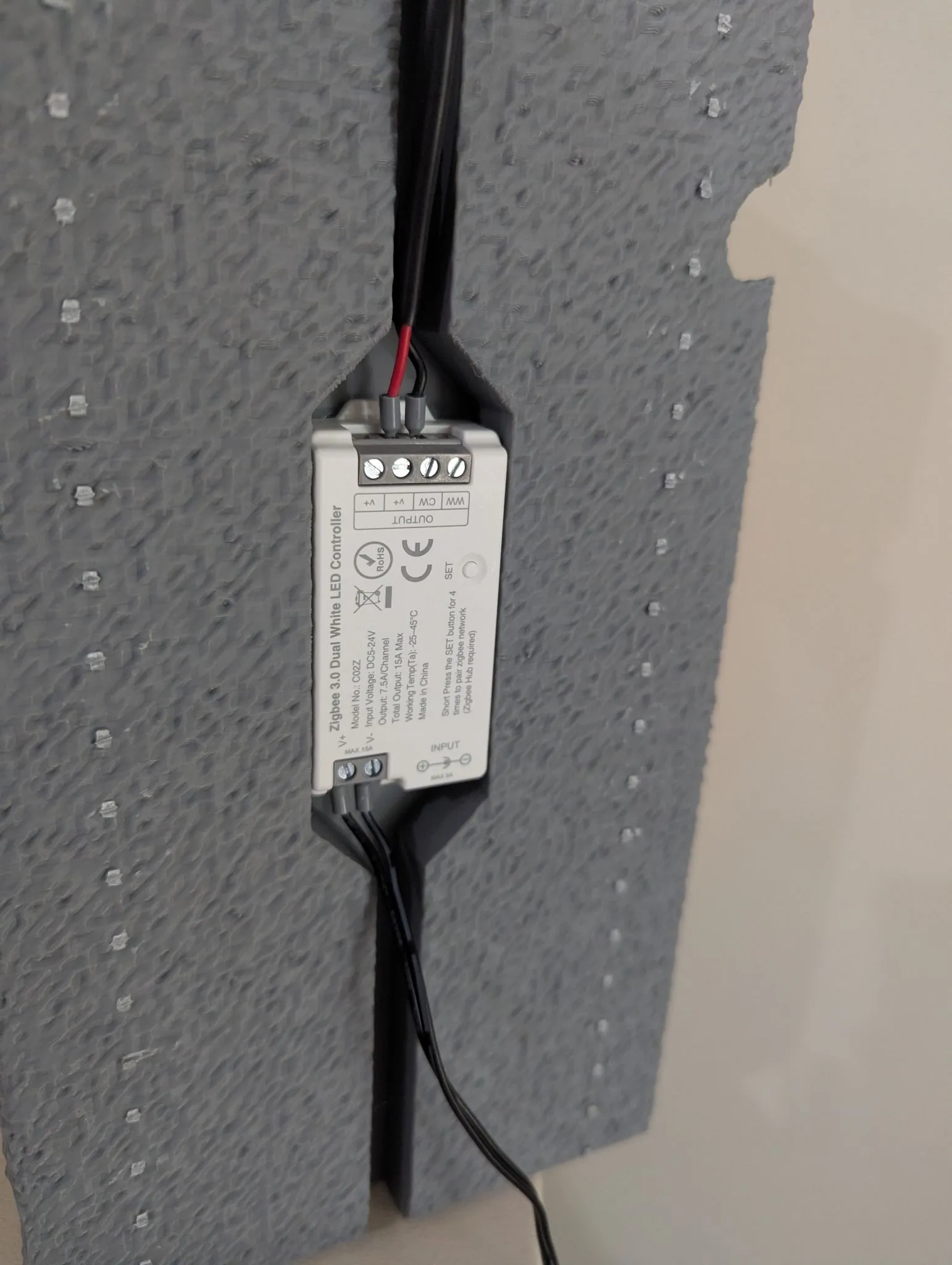 Controller nestled in place