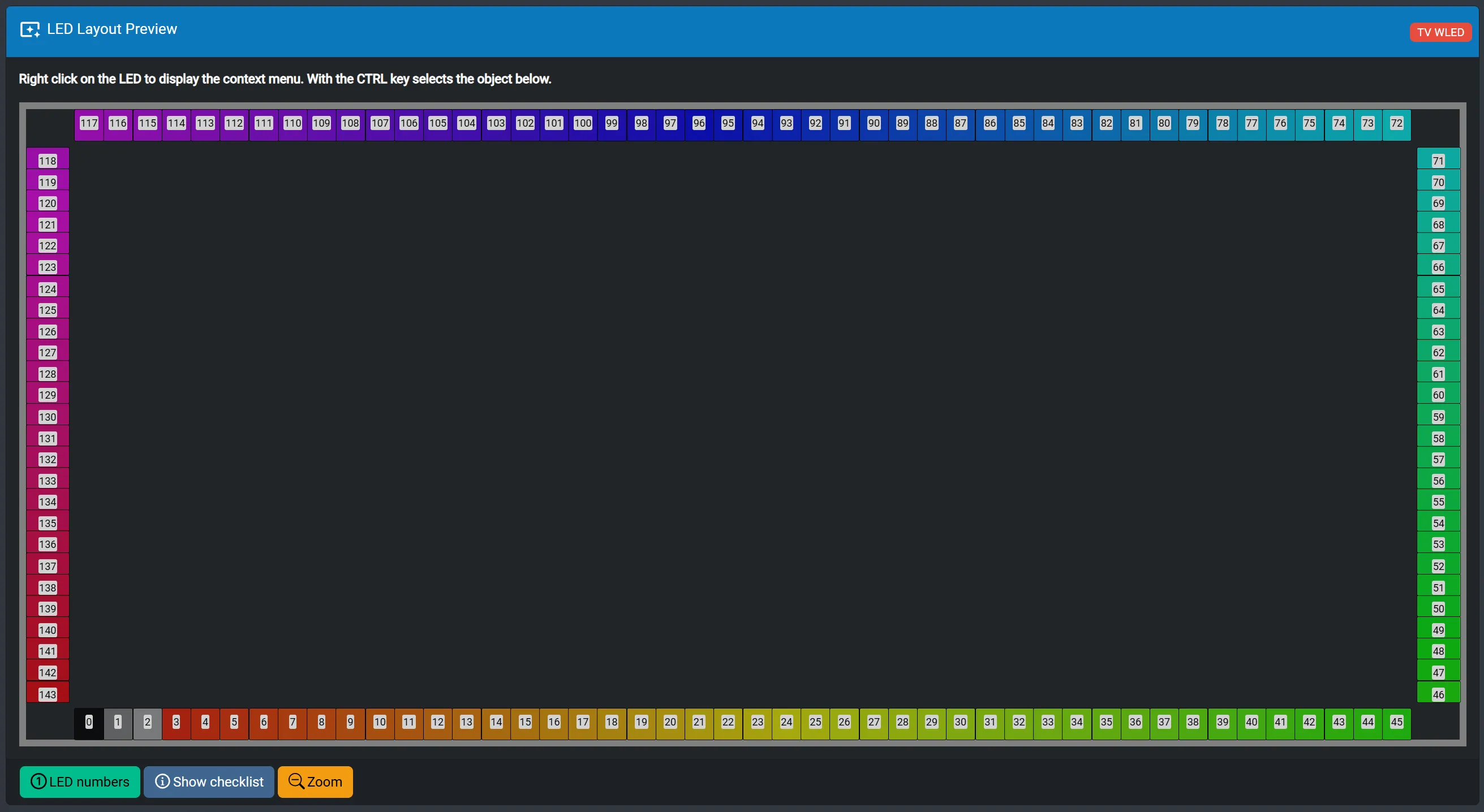 LED layout in HyperHDR
