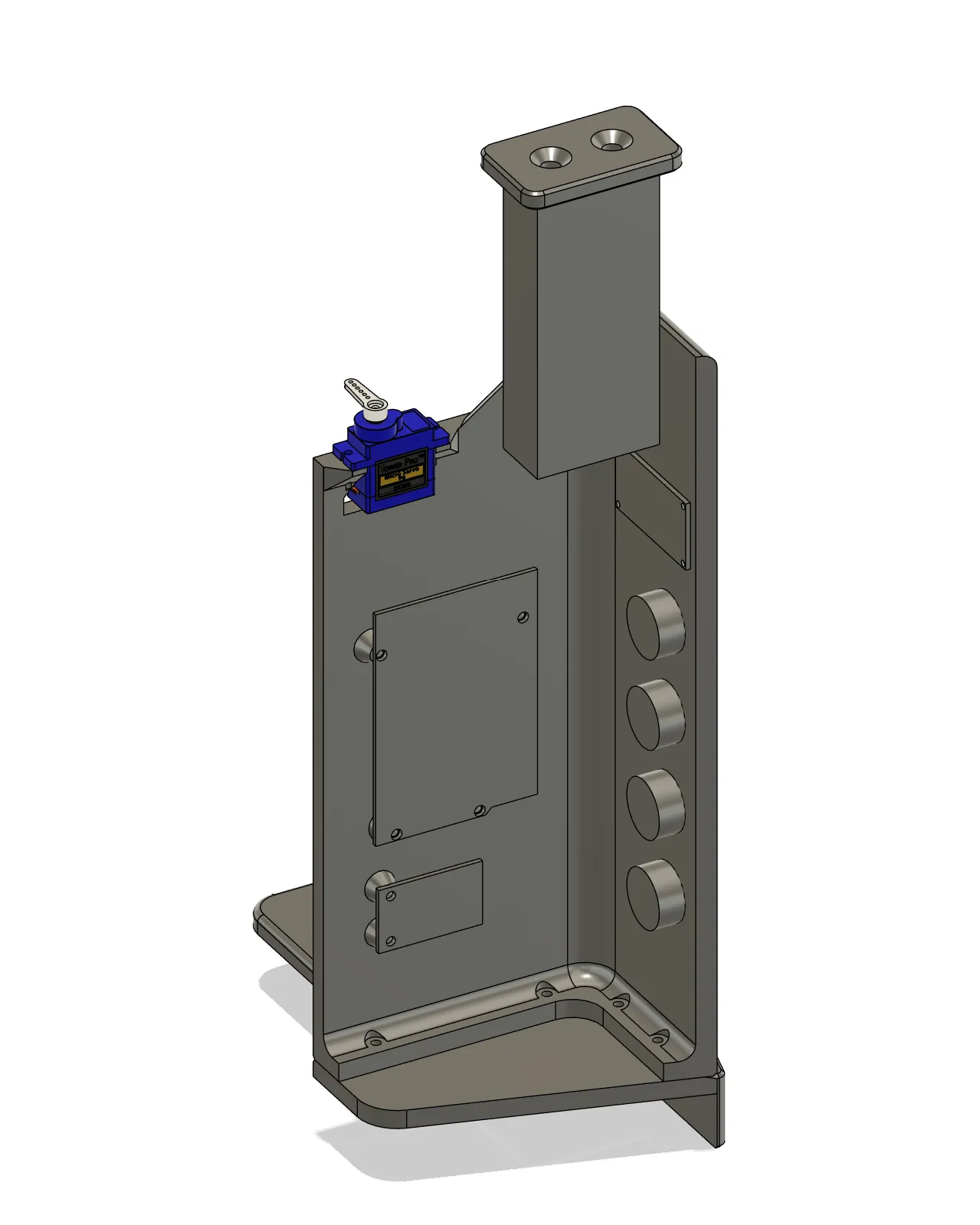 Behind the side panel