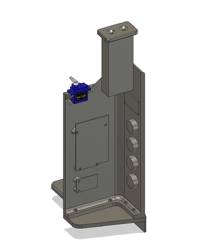 Behind the side panel