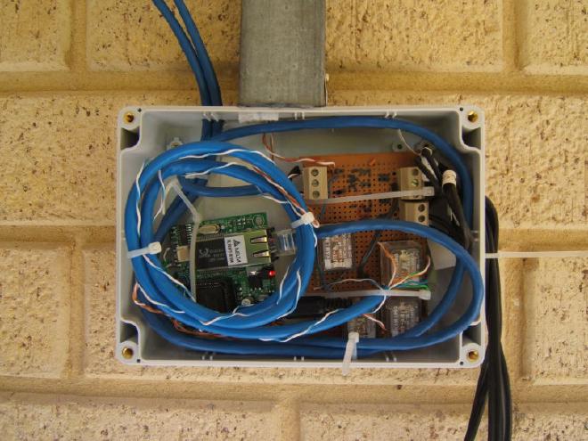 Sprinkler Controller on Wall