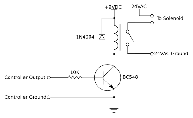 Sprinkler Relay Schematic